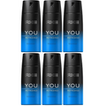 Axe YOU REFRESHED Deodorant + Body Spray, 150ml (Pack of 6)