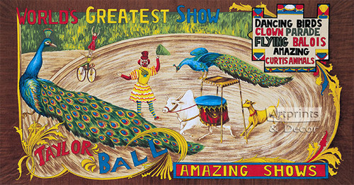 World's Greatest Show - Vintage Circus Poster Art Print