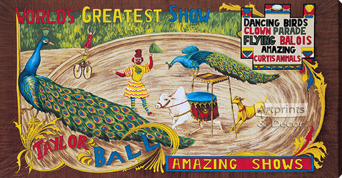 World's Greatest Show - Stretched Canvas Vintage Circus Poster Art Print