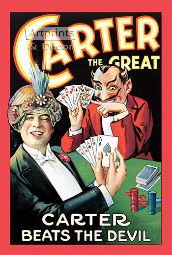 Carter Beats the Devil, Vintage Magic Poster Art Print at