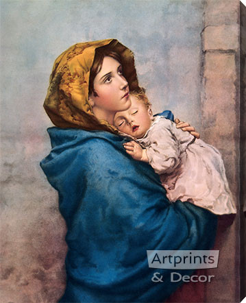 madonna of the streets oil painting reproduction stretched canvas