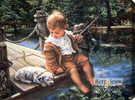 Gone Fishing by Sandra Kuck - Stretched Canvas Art Print