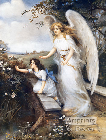 Guardian Angel of the Bridge II, Art Print by M.M. Haghe at