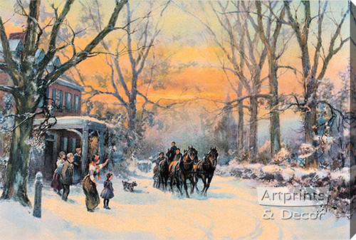Home Coming by Frank F. English - Stretched Canvas Art Print