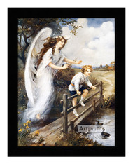Guardian Angel of the Bridge II, Framed Art Print by M.M. Haghe at