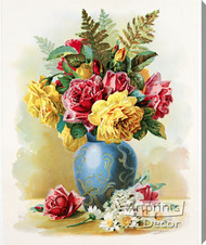 Rose Bouquet by Paul de Longpre - Stretched Canvas Art Print