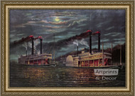 Two Ships Passing in the Night - Framed Art Print