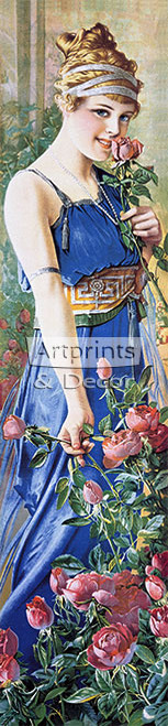 Lady in Blue - Framed Art Print