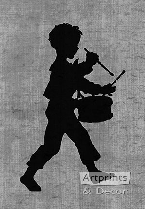 Drummer Boy - Silhouette, Art Print klDrummer Boy - Silhouette, Art Print kl  