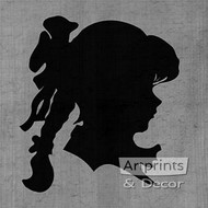 Little Girl - Silhouette - Art Print