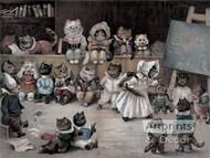 Ms. Tabitha's Cats' Academy by Louis Wain - Art Print