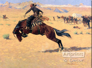 A Cold Morning On The Range by Frederick Remington - Stretched Canvas Art Print