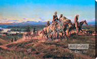 Men of the Open Range by Charles Marion Russell - Stretched Canvas Art Print