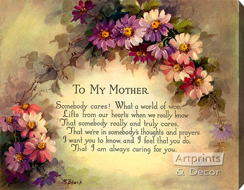 To My Mother - Stretched Canvas Art Print