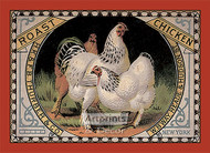 Roast Chicken - H.K.&F.B. Thurber & CO - Vintage Ad Art Print