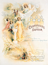 Certificate of Baptism - Art Print