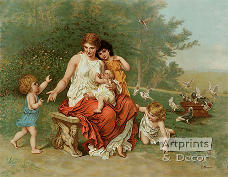 The Children of Eve by L. Knaus - Art Print