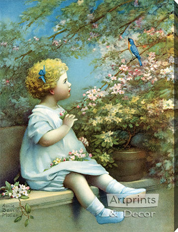 The Song of Happiness by Annie Benson Müller - Stretched Canvas Art Print