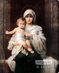Madonna & Child by Nathaniel Sichel - Stretched Canvas Art Print