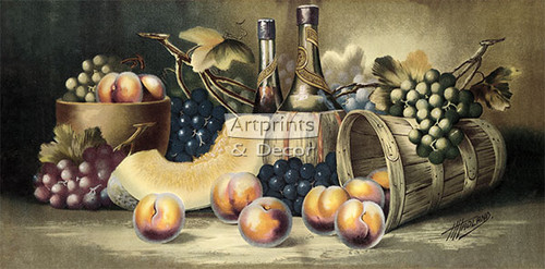 Fruit & Wine by Harry Hadland - Framed Art Print