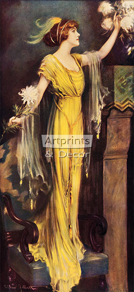 A Queen of Society by Charles Allan Gilbert - Framed Art Print