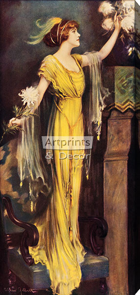 A Queen of Society by Charles Allan Gilbert - Stretched Canvas Art Print