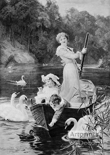 The Home Of The Swans by Frederick Morgan - Art Print
