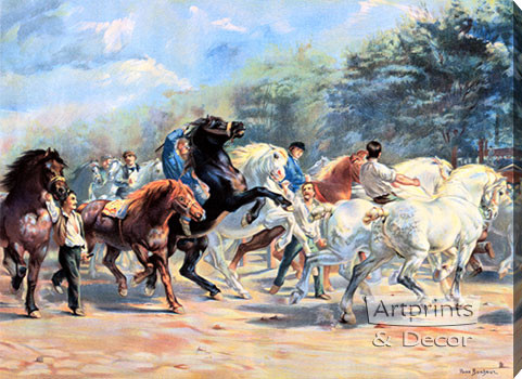 Horse Fair by Rosa Bonheur - Stretched Canvas Art Print