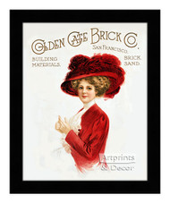 Golden Gate Brick Company - Vintage Ad - Framed Art Print