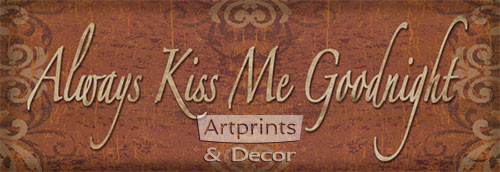 Always Kiss Me Goodnight by Todd Williams - Framed Art Print