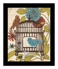*Birds & Blooms IV - Framed Art Print