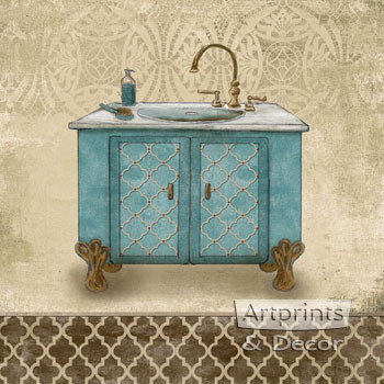 Lattice Bath III by Todd Williams - Framed Art Print