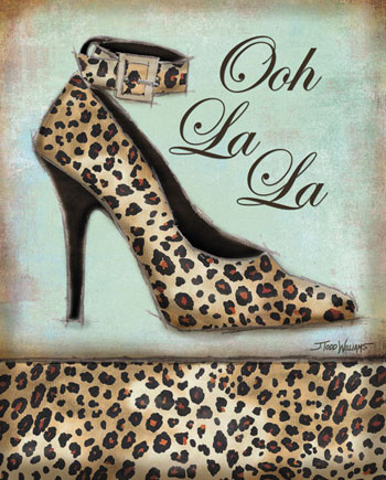 Ooh La La Leopard Shoe by Todd Williams - Framed Art Print