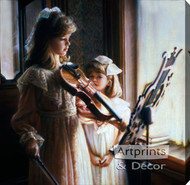 Violin Sisters by Sandra Kuck - Stretched Canvas Art Print