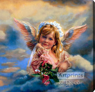 Little Angel Guardian by Sandra Kuck - Stretched Canvas Art Print