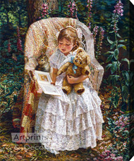 Reading to Theodore by Sandra Kuck - Stretched Canvas Art Print