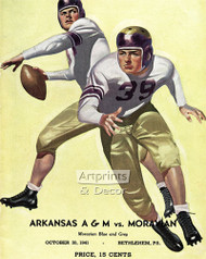 Arkansas A&M vs Moravian - Football Game Poster - Art Print
