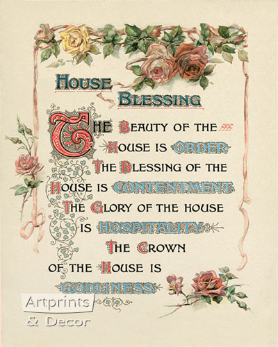 House Blessing, Framed Art Print At ArtPrintsAndDecor.com