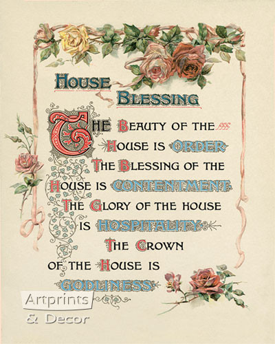 house blessing art print at artprintsanddecor com