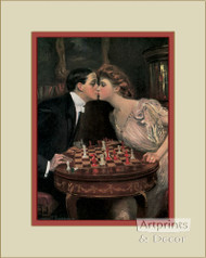 Romantic Checkmate by Clarence Underwood   - Art Print