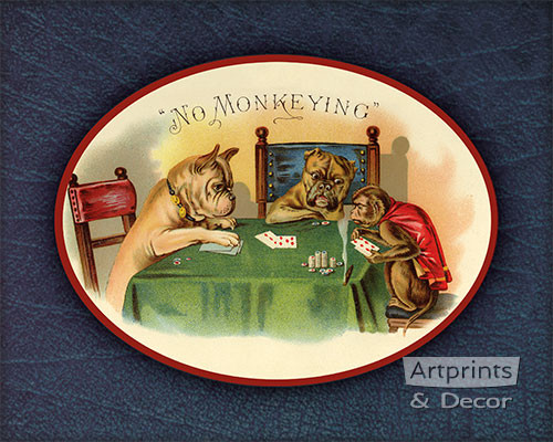 No Monkeying - Framed Art Print