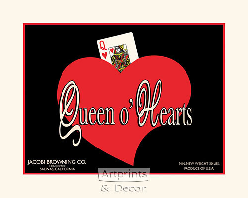 Queen o' Hearts - Framed Art Print