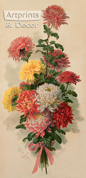 Chrysanthemums by Paul de Longpre - Framed Art Print