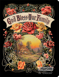 God Bless Our Family - Stretched Canvas Print