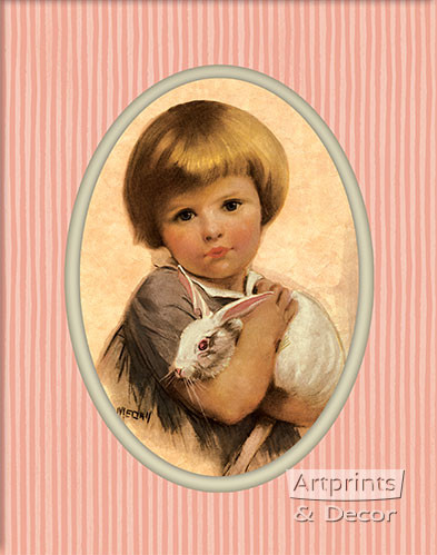 The White Bunny by Medall - Framed Art Print