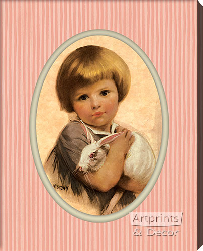 The White Bunny by Medall - Stretched Canvas Art Print