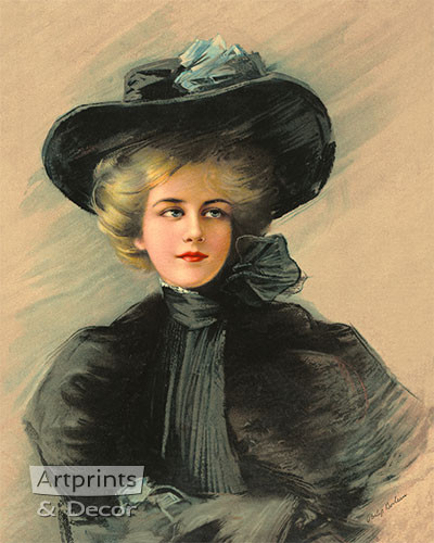 Woman in Black - Art Print
