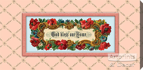 God Bless our Home III - Stretched Canvas Print