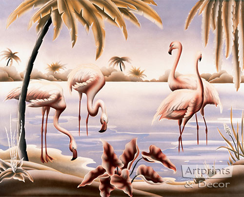 Flamingo Tango - Framed Art Print