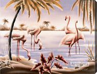 Flamingo Tango - Stretched Canvas Print
